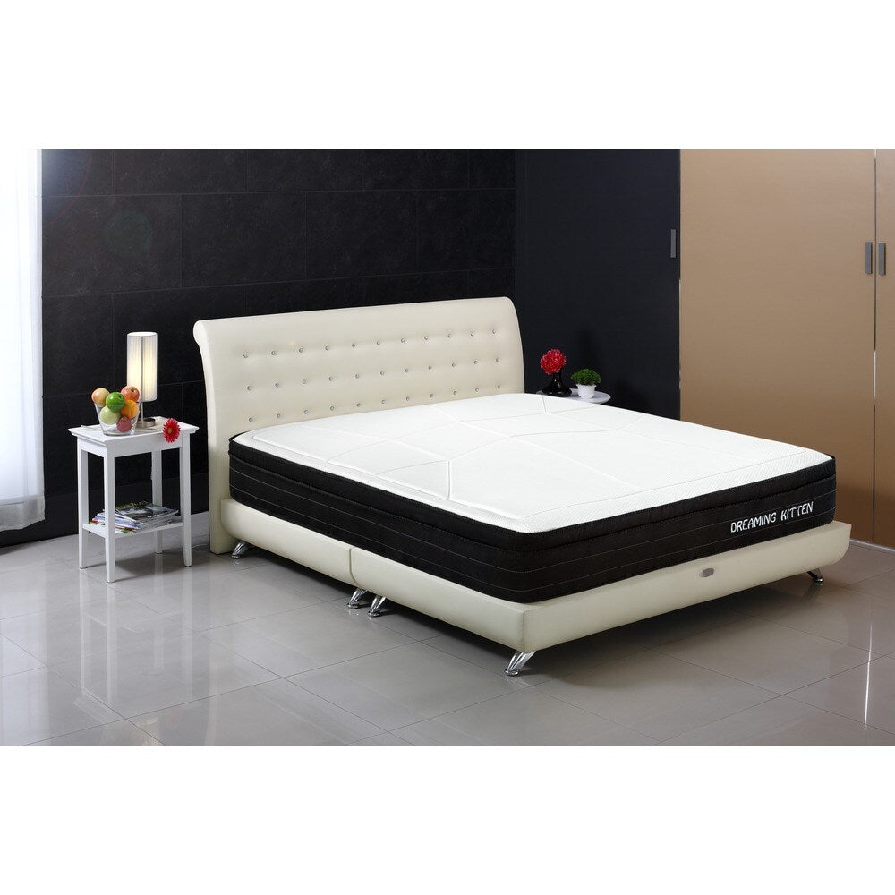 Matelas King Size 12 pouces en mousse à mémoire de forme et ressorts ensachés de la collection Euro Style