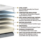 Matelas Dreamwave 12 pouces en mousse à mémoire de forme mi-ferme et rafraîchissante avec gel