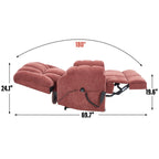 Fauteuils inclinables électriques à double moteur, massage thermique, positions infinies, avec télécommande électrique, fermeté moyenne et robuste
