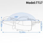 Fauteuil inclinable électrique à double moteur, position infinie, mécanisme de mouvement robuste avec massage et chauffage lombaire, porte-gobelets
