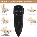 Fauteuil inclinable électrique à double moteur, position infinie, mécanisme de mouvement robuste avec massage et chauffage lombaire, porte-gobelets
