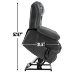 Fauteuil inclinable électrique à double moteur, position infinie, avec massage par vibration à 8 points et chauffage lombaire