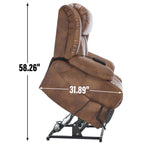Fauteuil inclinable à deux moteurs avec massage par vibration à 8 points et chauffage lombaire, porte-gobelets en acier inoxydable