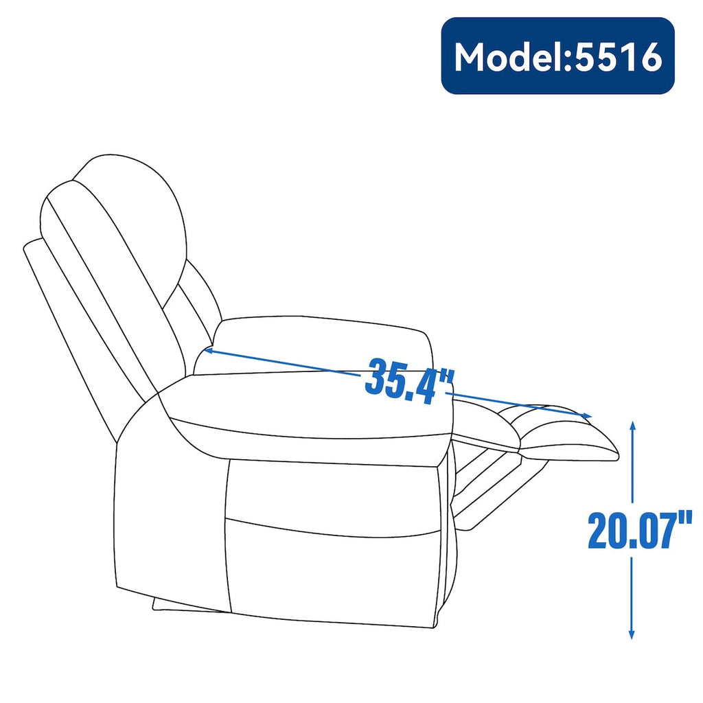 Fauteuil inclinable électrique à double moteur, position infinie, jusqu'à 350 lb, avec massage par vibration à 8 points et chauffage lombaire