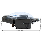 Fauteuil inclinable électrique Leatheraire à double moteur, position infinie, jusqu'à 350 lb, mécanisme de mouvement robuste à 8 points