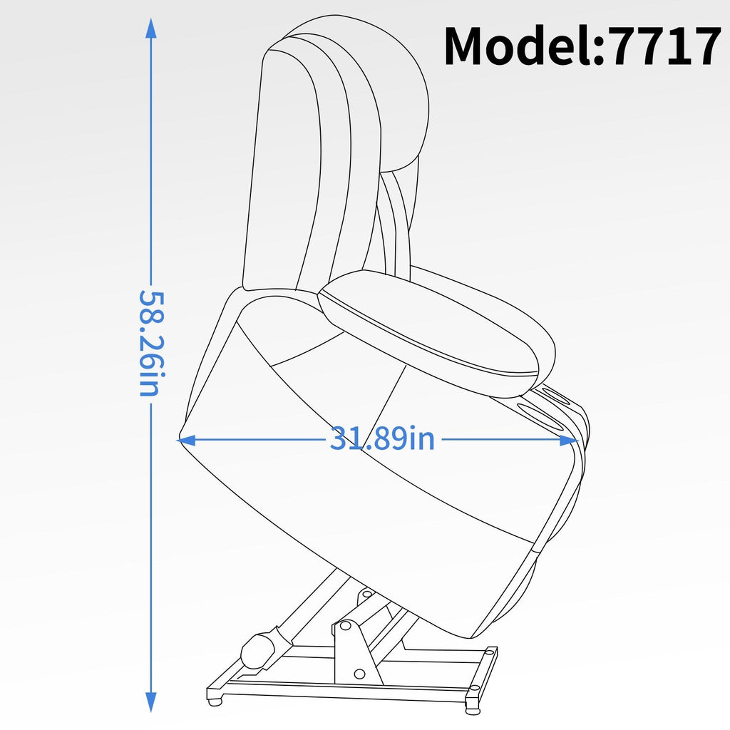 Fauteuil inclinable électrique Leatheraire à double moteur, position infinie, jusqu'à 350 lb, mécanisme de mouvement robuste à 8 points