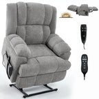 Fauteuil inclinable à double moteur en chenille avec massage et chauffage pour personnes âgées, canapé simple Lazy Boy, position infinie