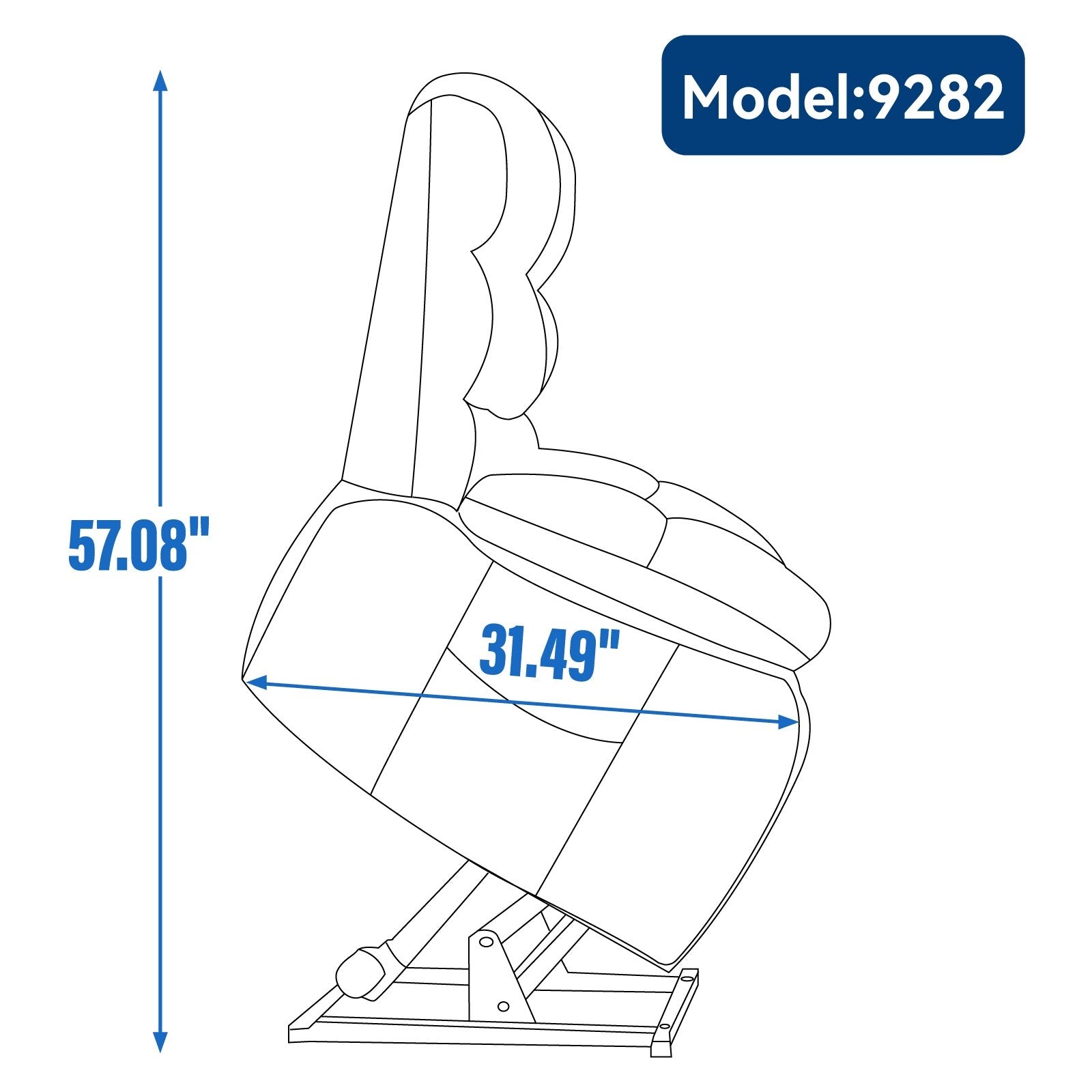 Fauteuil inclinable électrique à double moteur avec chauffage et massage, positions infinies et télécommande, capacité jusqu'à 159 kg