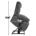 Fauteuil inclinable électrique à double moteur avec chauffage et massage, positions infinies et télécommande, capacité jusqu'à 159 kg