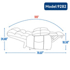Fauteuil inclinable électrique à double moteur avec chauffage et massage, positions infinies et télécommande, capacité jusqu'à 159 kg