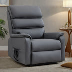 Fauteuil inclinable électrique à double moteur avec massage et chauffage - Cuir résistant aux chats, inclinaison électrique, télécommande