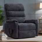 Fauteuil inclinable électrique à double moteur avec massage et chauffage lombaire - Tissu chenille, inclinaison électrique