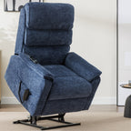 Fauteuil inclinable électrique à double moteur avec massage et chauffage lombaire - Tissu chenille, inclinaison électrique