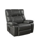 Fauteuil inclinable électrique à double moteur avec massage, chauffage lombaire, poches latérales, support de téléphone réglable et porte-gobelets