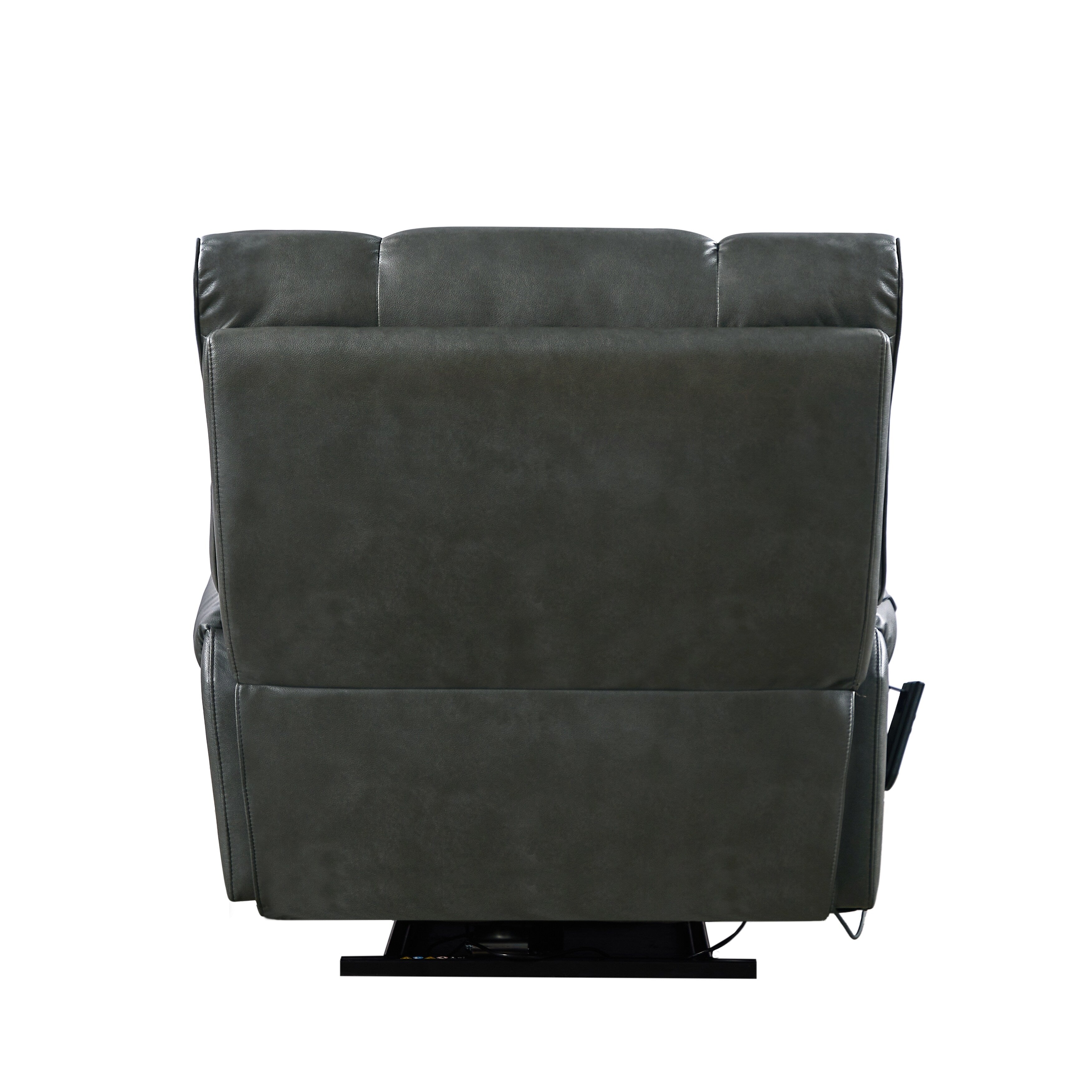 Fauteuil inclinable électrique à double moteur avec massage, chauffage lombaire, poches latérales, support de téléphone réglable et porte-gobelets