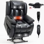 Fauteuil inclinable électrique à double moteur, massage thermique, télécommande