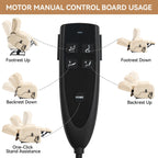 Fauteuil inclinable électrique à double moteur, avec massage 8 points et chauffage lombaire, porte-gobelets en acier inoxydable
