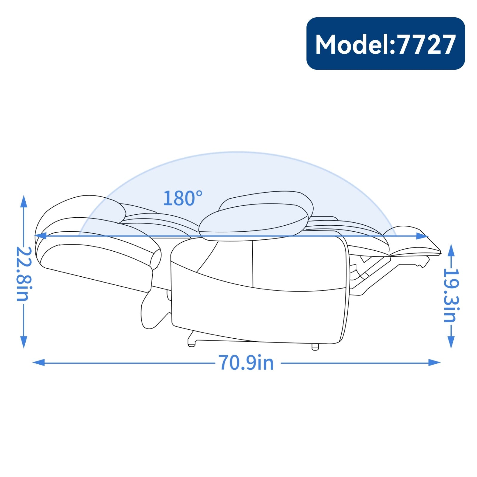 Fauteuil inclinable électrique à double moteur, avec massage 8 points et chauffage lombaire, porte-gobelets en acier inoxydable