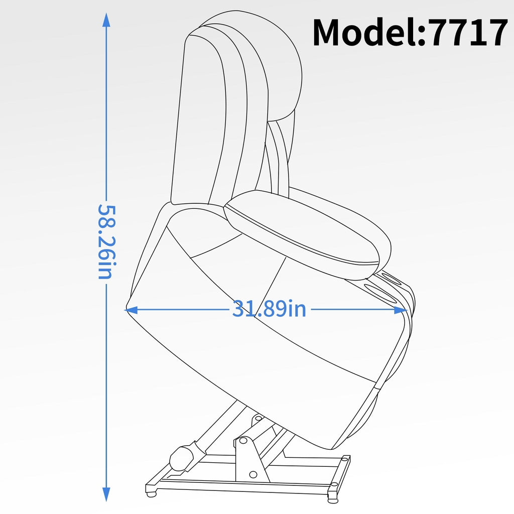 Fauteuil inclinable électrique à double moteur, avec massage 8 points et chauffage lombaire, porte-gobelets en acier inoxydable