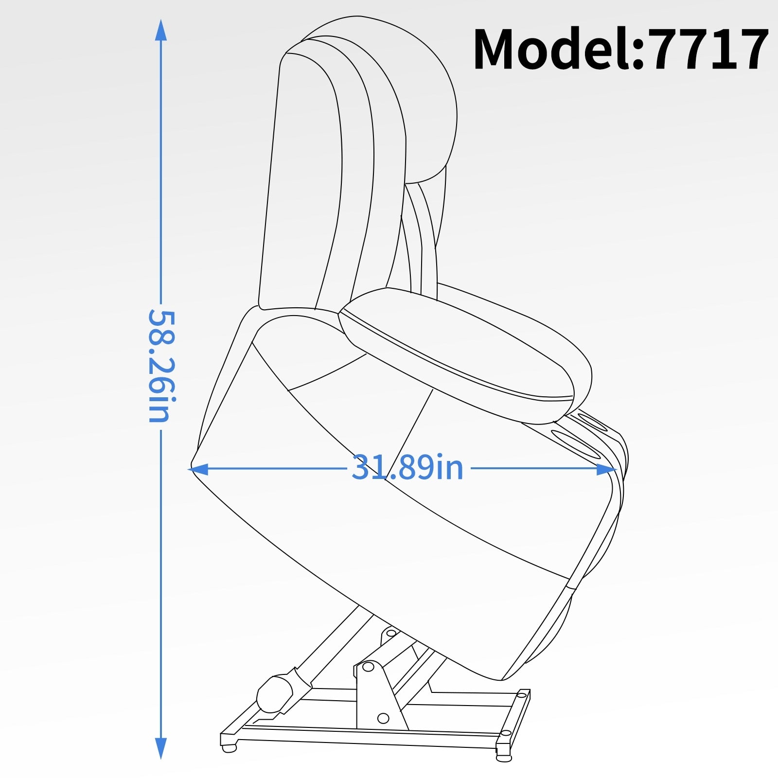 Fauteuil inclinable électrique à double moteur, avec massage 8 points et chauffage lombaire, porte-gobelets en acier inoxydable