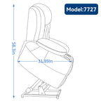 Fauteuil inclinable électrique à double moteur, avec massage 8 points et chauffage lombaire, porte-gobelets en acier inoxydable
