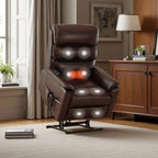 Fauteuil inclinable électrique à double moteur, avec chauffage et massage, capacité de 158 kg, positions infinies, télécommande électrique, poches latérales