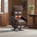 Fauteuil inclinable électrique à double moteur, avec chauffage et massage, capacité de 158 kg, positions infinies, télécommande électrique, poches latérales