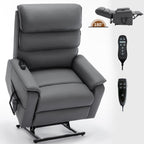 Fauteuil inclinable électrique à double moteur, avec chauffage et massage, capacité de 158 kg, positions infinies, télécommande électrique, poches latérales