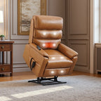 Fauteuil inclinable électrique à double moteur, avec chauffage et massage, capacité de 158 kg, positions infinies, télécommande électrique, poches latérales