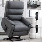 Fauteuil inclinable électrique à double moteur, avec chauffage et massage, capacité de 158 kg, positions infinies, télécommande électrique, poches latérales