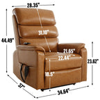 Fauteuil inclinable électrique à double moteur, fauteuil rembourré, canapé de massage chauffant avec minuterie, poches latérales et télécommande
