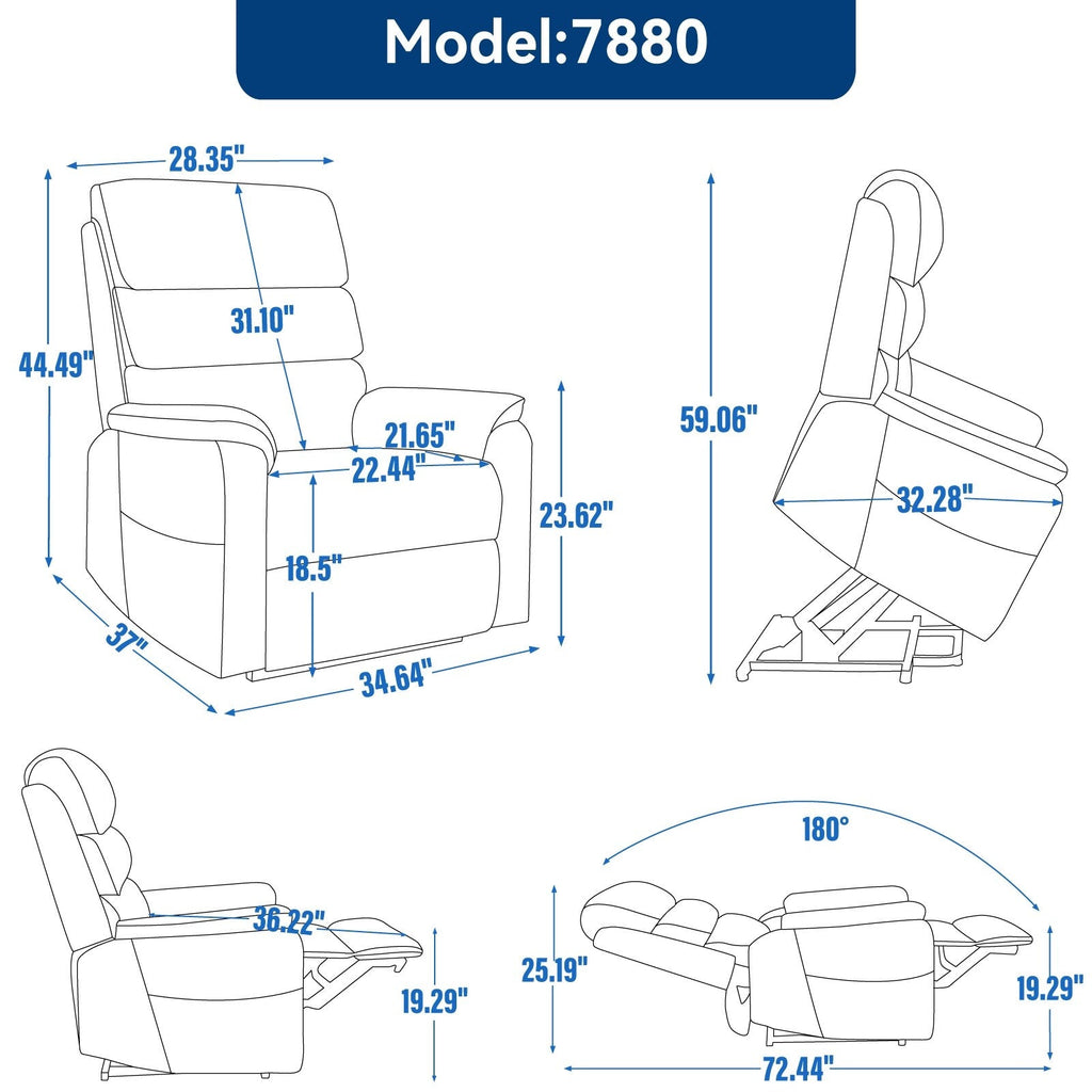 Fauteuil inclinable électrique à double moteur, fauteuil rembourré, canapé de massage chauffant avec minuterie, poches latérales et télécommande