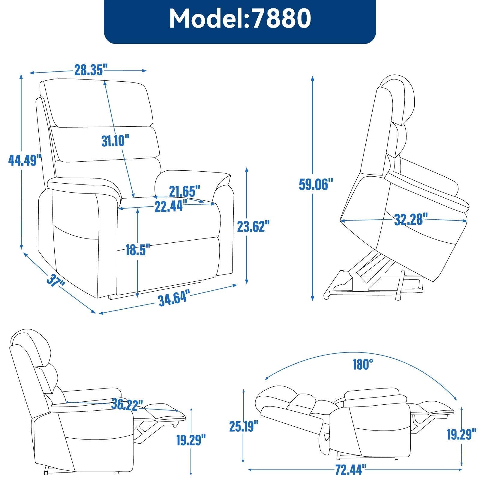 Fauteuil inclinable électrique à double moteur, fauteuil rembourré, canapé de massage chauffant avec minuterie, poches latérales et télécommande