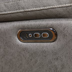 Fauteuil inclinable pivotant à deux moteurs avec rotation à 240°, appui-tête réglable, chargement USB, inclinaison infinie et repose-pieds