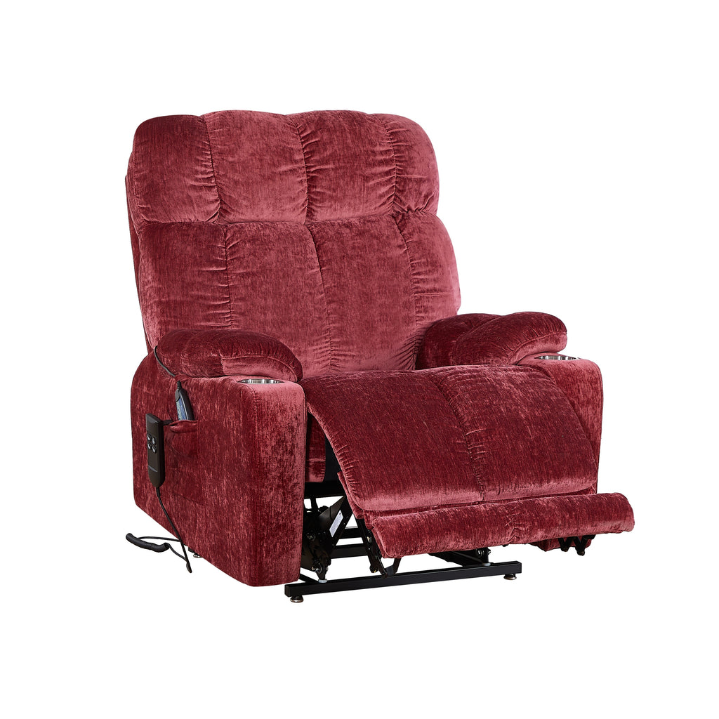 Fauteuil inclinable électrique OKIN à double moteur pour personnes âgées, inclinaison infinie de 105° à 180°, chauffage et massage avec 8 points de vibration
