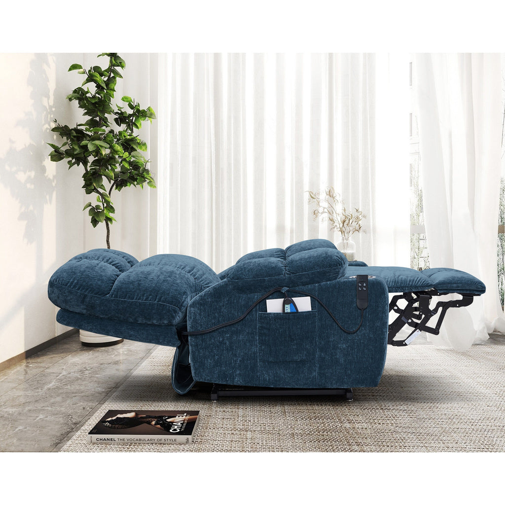 Fauteuil inclinable électrique OKIN à double moteur pour personnes âgées, inclinaison infinie de 105° à 180°, chauffage et massage avec 8 points de vibration