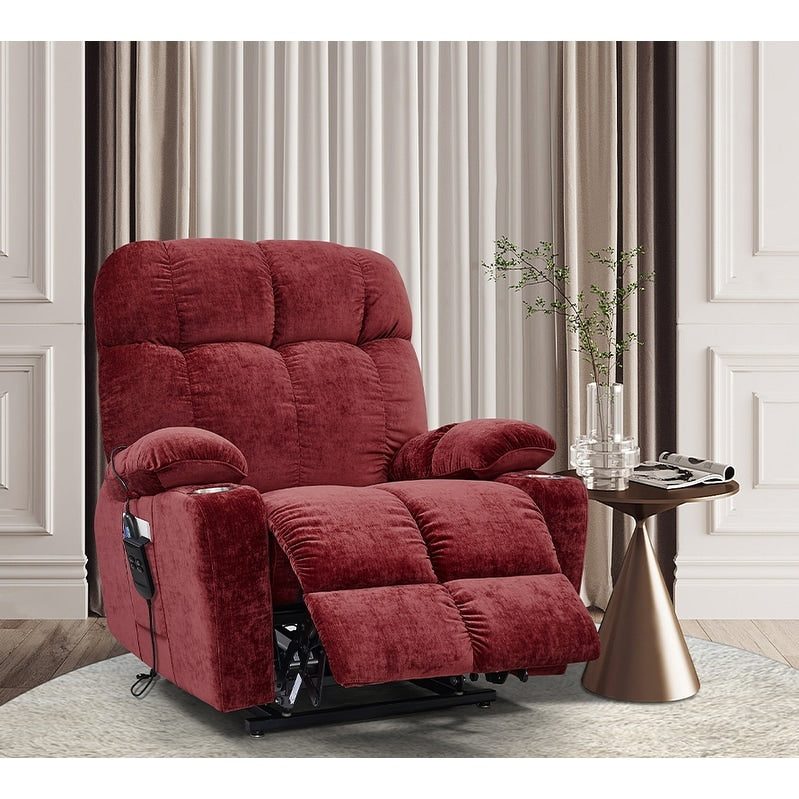 Fauteuil inclinable électrique OKIN à double moteur pour personnes âgées, inclinaison infinie de 105° à 180°, chauffage et massage avec 8 points de vibration