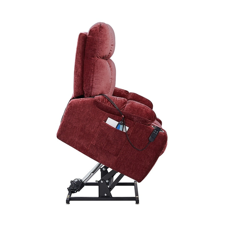 Fauteuil inclinable électrique OKIN à double moteur pour personnes âgées, inclinaison infinie de 105° à 180°, chauffage et massage avec 8 points de vibration