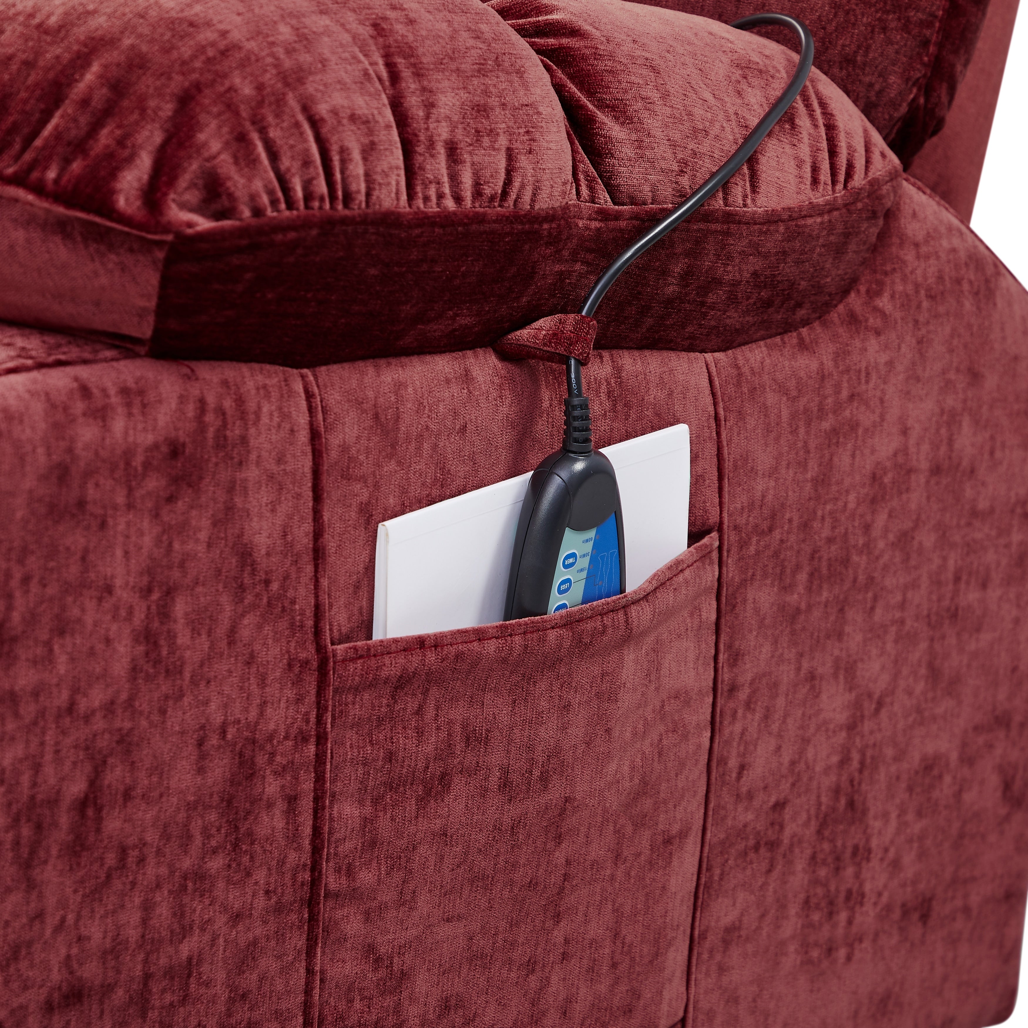 Fauteuil inclinable électrique OKIN à double moteur pour personnes âgées, inclinaison infinie de 105° à 180°, chauffage et massage avec 8 points de vibration