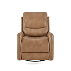 Fauteuil inclinable électrique pivotant Dublin 30 en similicuir marron selle