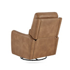 Fauteuil inclinable électrique pivotant Dublin 30 en similicuir marron selle