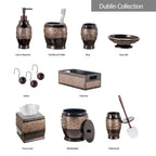 Ensemble d'accessoires de salle de bain Creative Scents Dublin Brown - 6 pièces