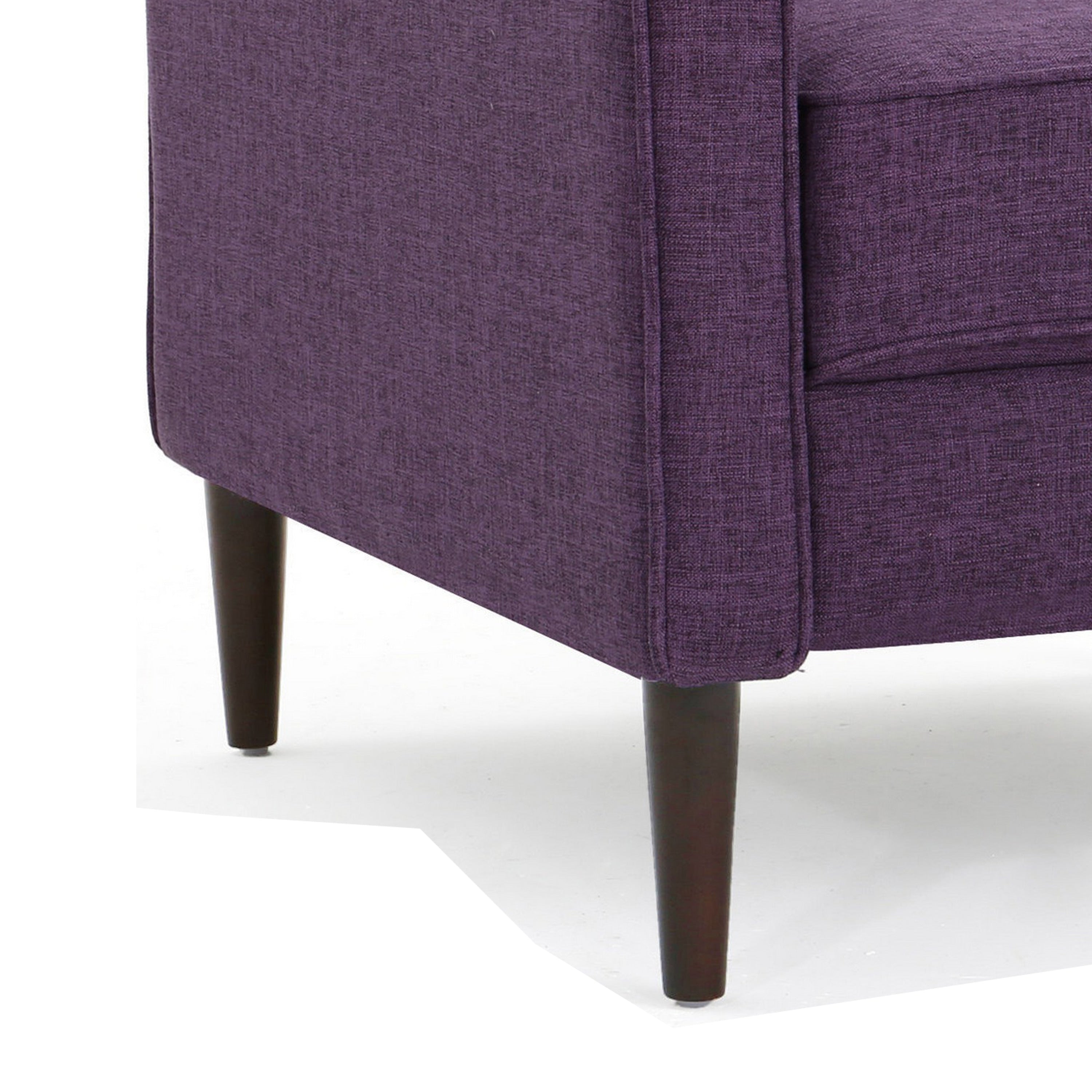 Fauteuil inclinable manuel Dupe, capitonné, polyester violet