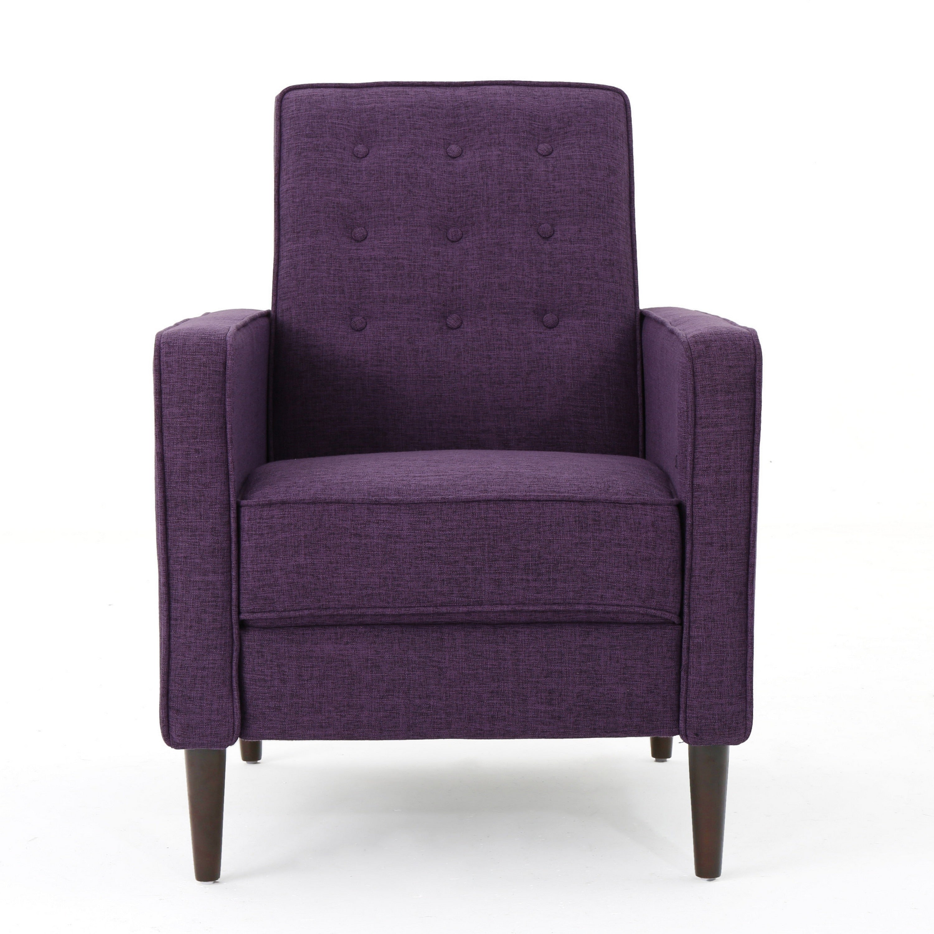 Fauteuil inclinable manuel Dupe, capitonné, polyester violet