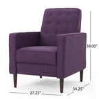 Fauteuil inclinable manuel Dupe, capitonné, polyester violet
