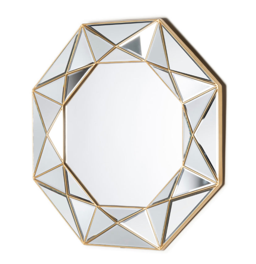Miroir rond géo prismatique