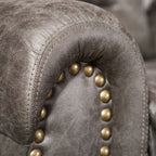 Fauteuil inclinable électrique en cuir respirant avec port USB pour salon et cinéma