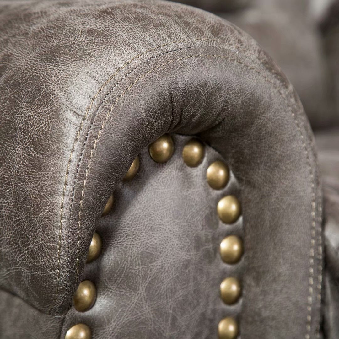 Fauteuil inclinable électrique en cuir respirant avec port USB pour salon et cinéma