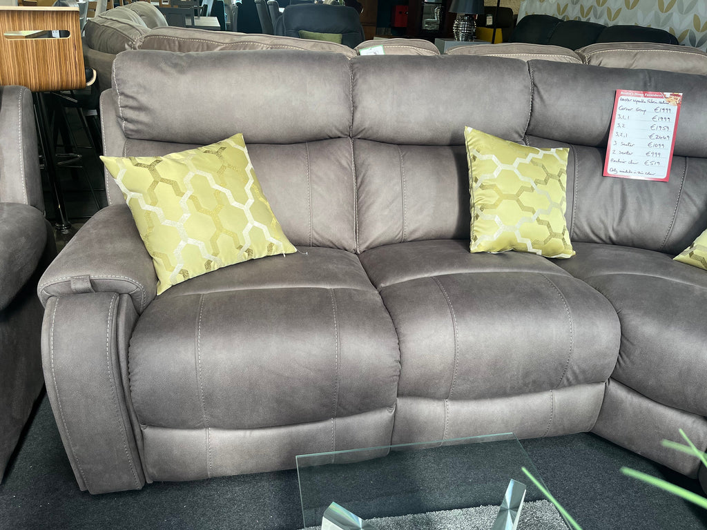 Fauteuil inclinable Kester en tissu gris lavable