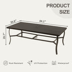 Ensemble de salle à manger de patio en aluminium EGEIROS LIFE AluLux 9 pièces avec 8 chaises pivotantes et coussins lavables